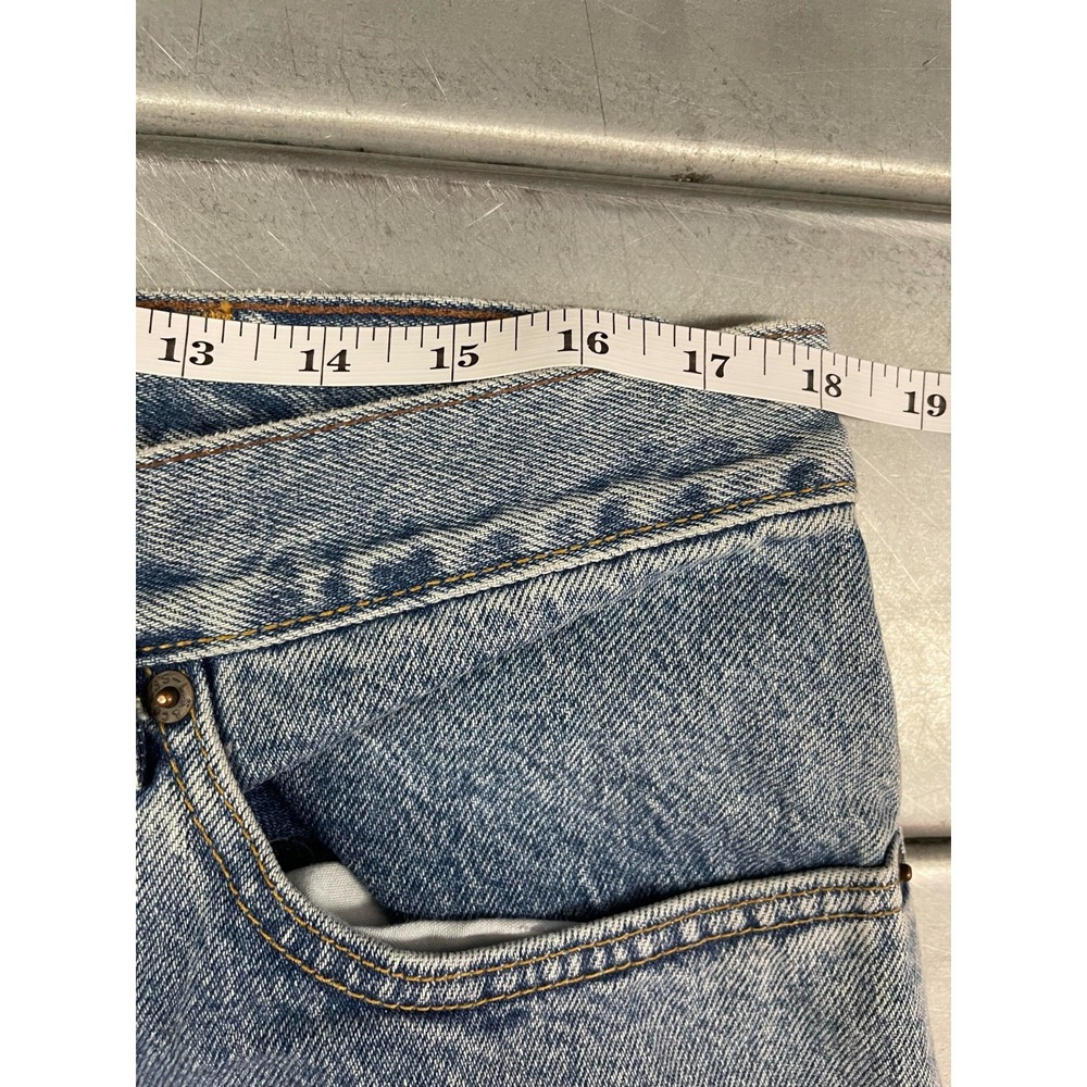 Signature Levis Mens 36X30 Blue Medium Wash Denim Regular Straight 100% Cotton - Picture 8 of 16